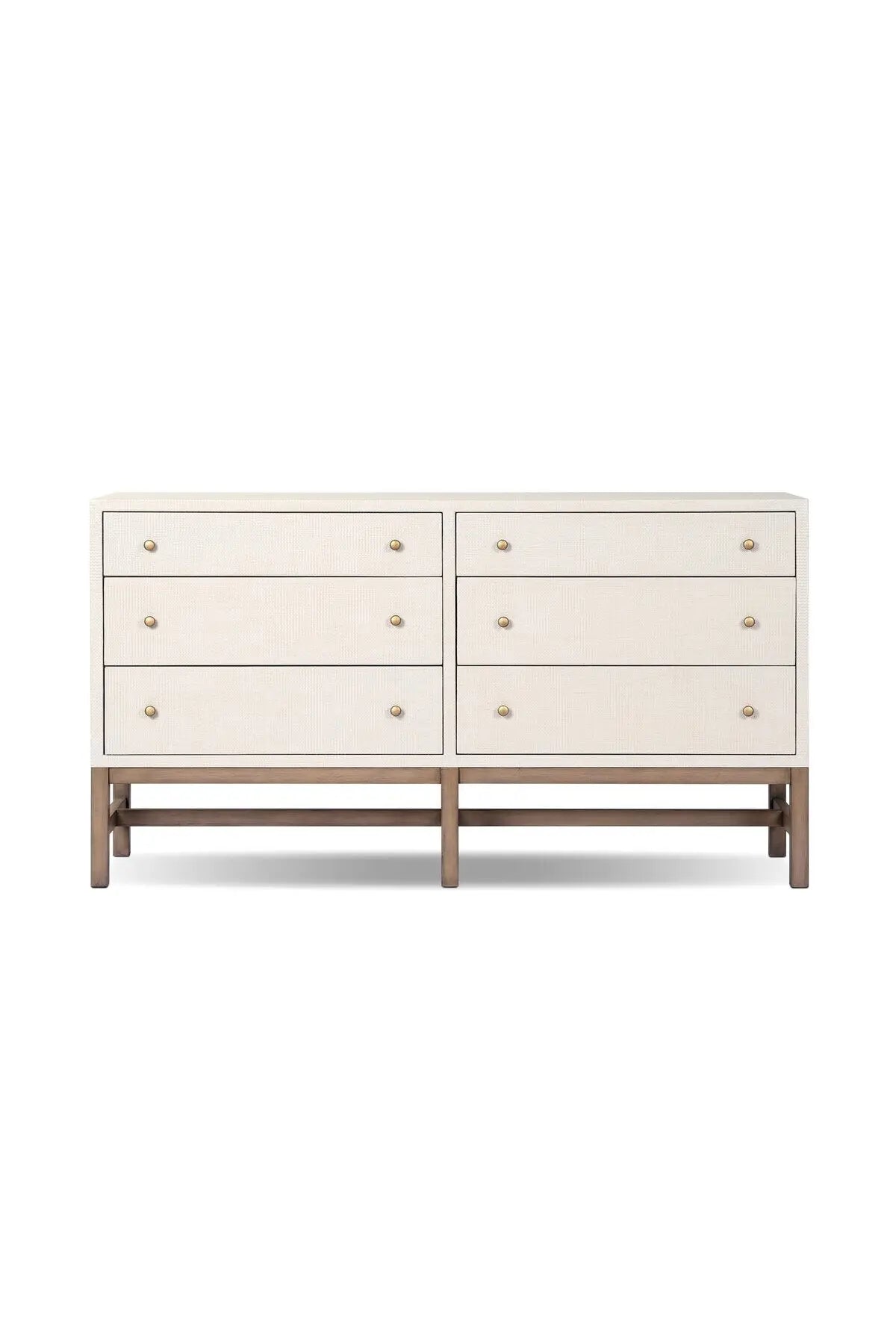dresser ivory Lifestorey Bayview 4 Drawer and 1 Faux Rattan Door Dresser Ivory