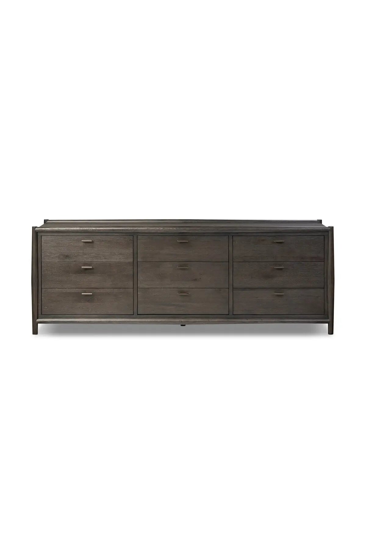9 dresser drawer Glenview 9 Drawer Dresser - Cracked Smoked Black Veneer