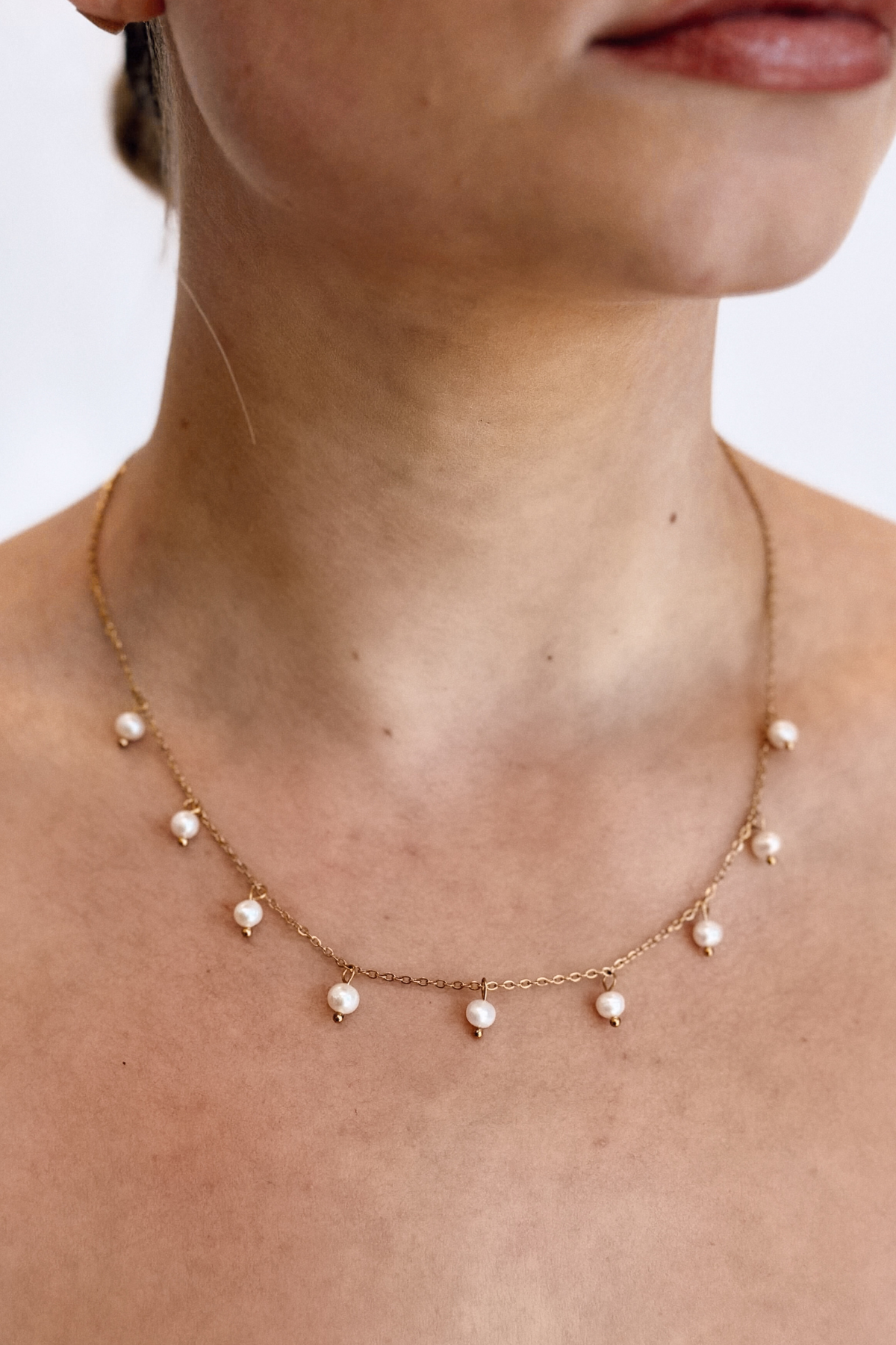 Phoebe Pearl Necklace - Gold