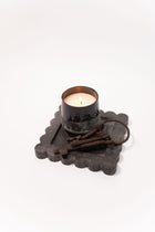 Scalloped Marble Tray - Black