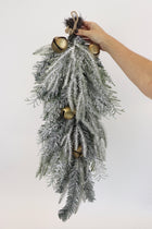 Flocked Pine Swag with Bells - 29
