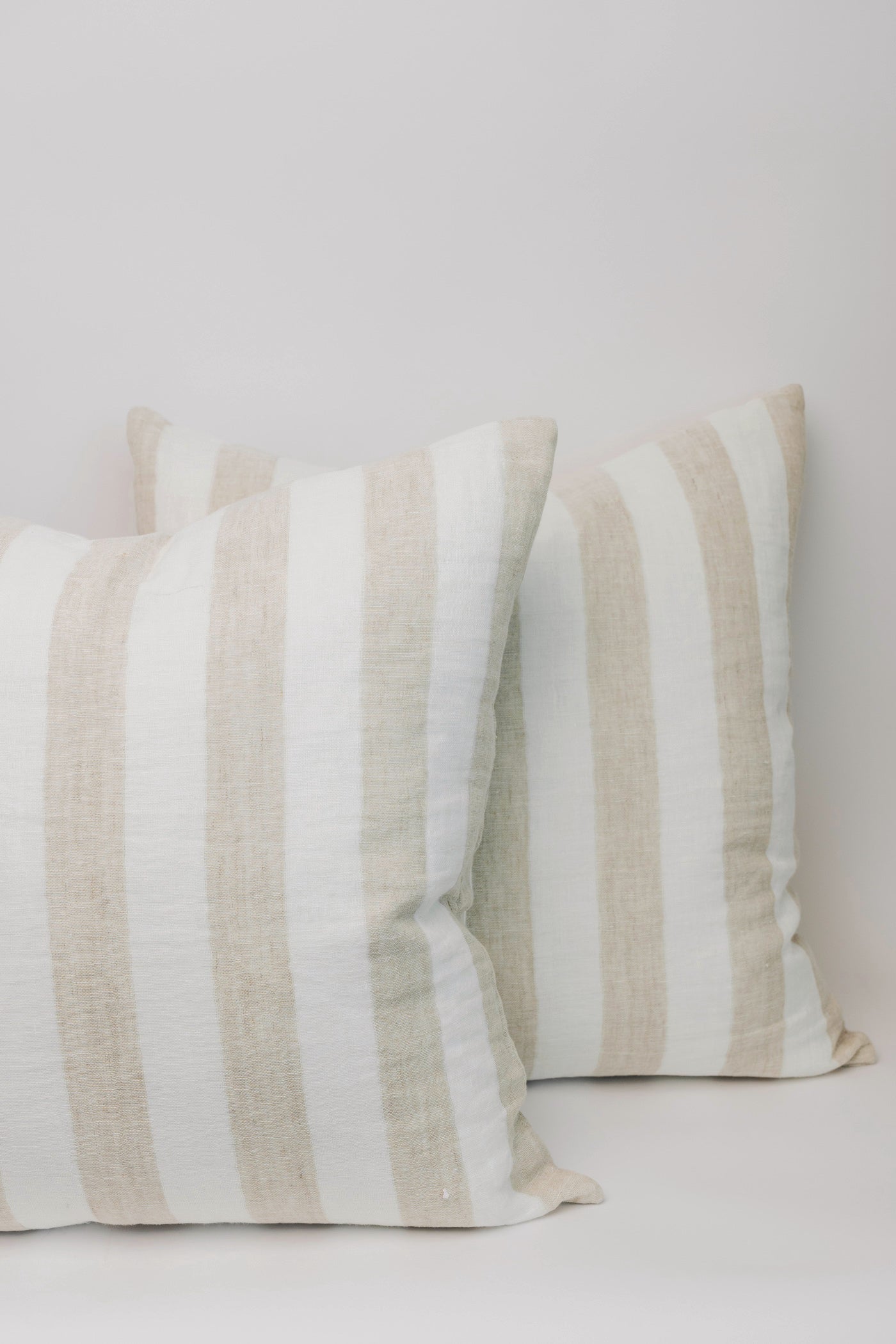 Petra Striped Pillow - Ivory - Set of 2