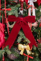 Velvet Bow - Red - 2 Sizes
