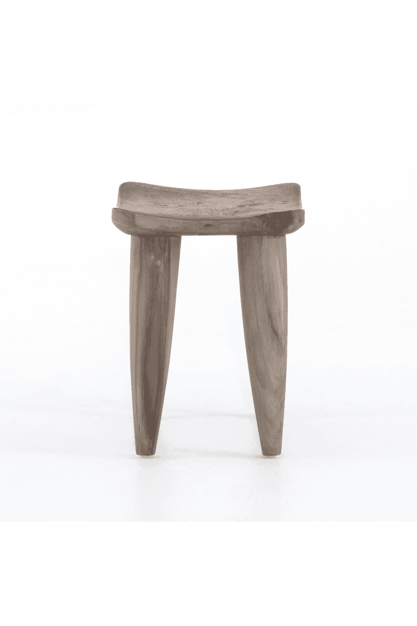 Miles Outdoor Stool - Weathered Grey