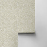 Tonal Bird Garden Neutral Wallpaper