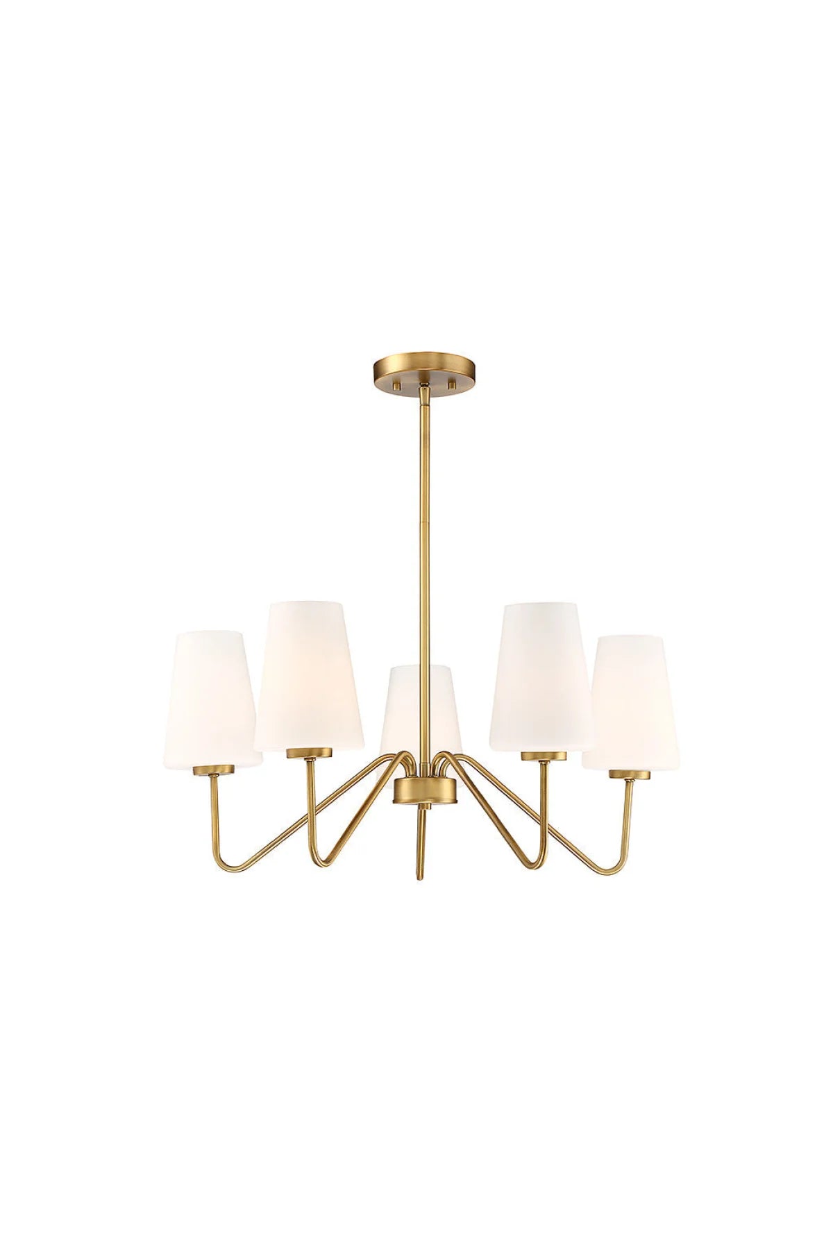 Gracy 5-Light Chandelier - Natural Brass