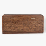 Wesley 6-Drawer Burl Dresser - 2 Finishes