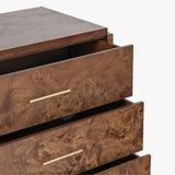 Wesley 6-Drawer Burl Dresser - 2 Finishes
