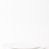 Ines Oval Lipped Serving Plate - Matte White - Set of 2
