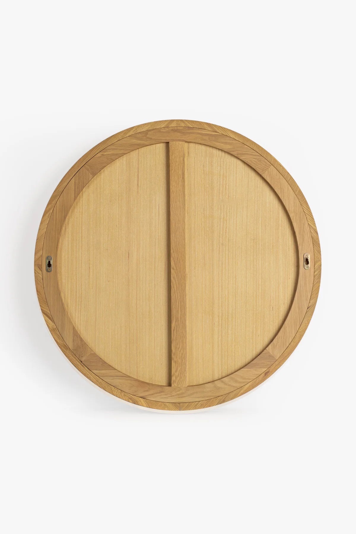 Bennie Round Mirror - Natural Oak