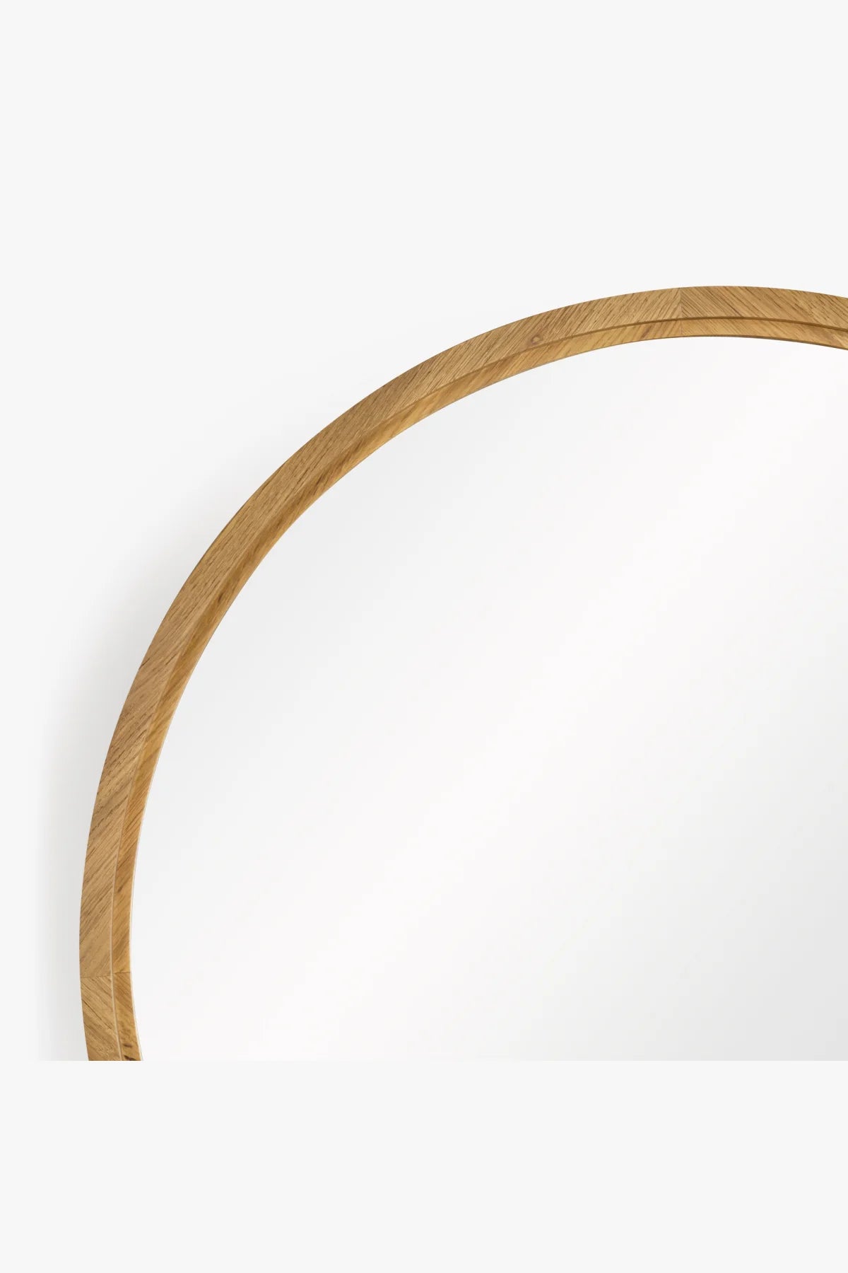 Bennie Round Mirror - Natural Oak