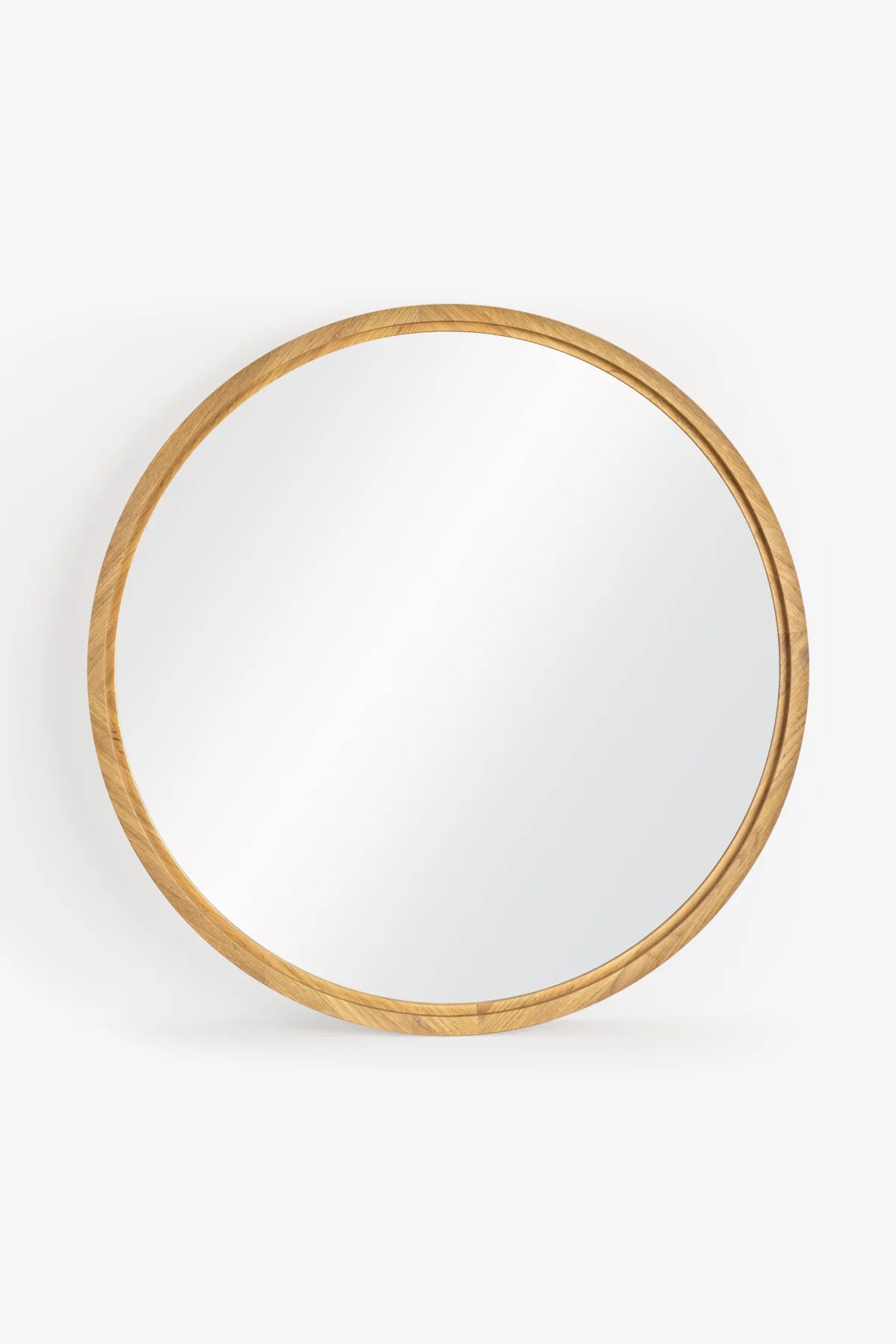 Bennie Round Mirror - Natural Oak