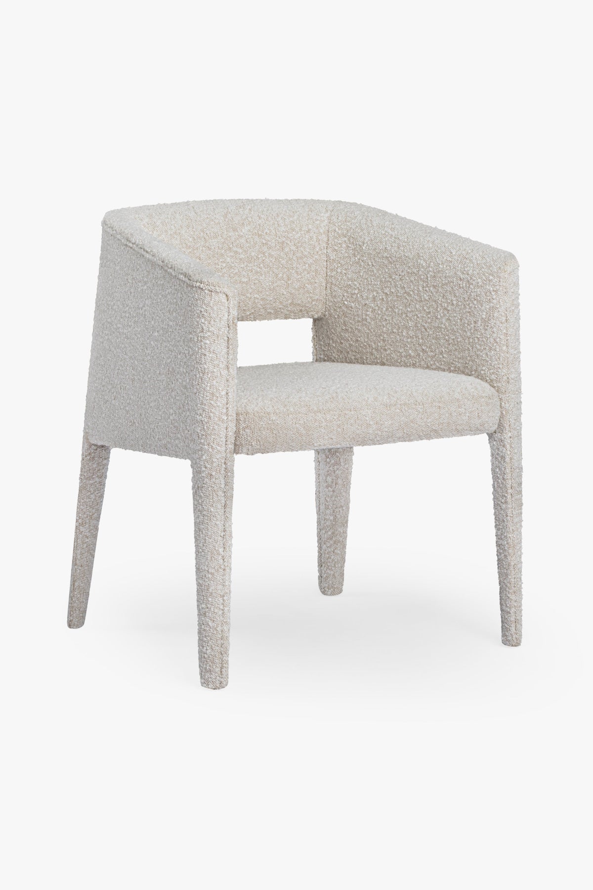 Nico Dining Armchair - Ivory Boucle