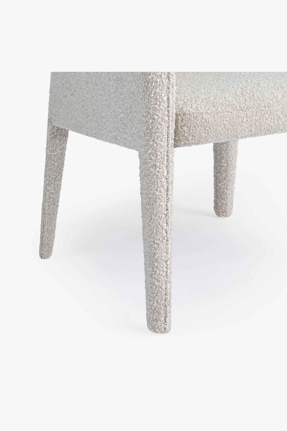 Nico Dining Armchair - Ivory Boucle