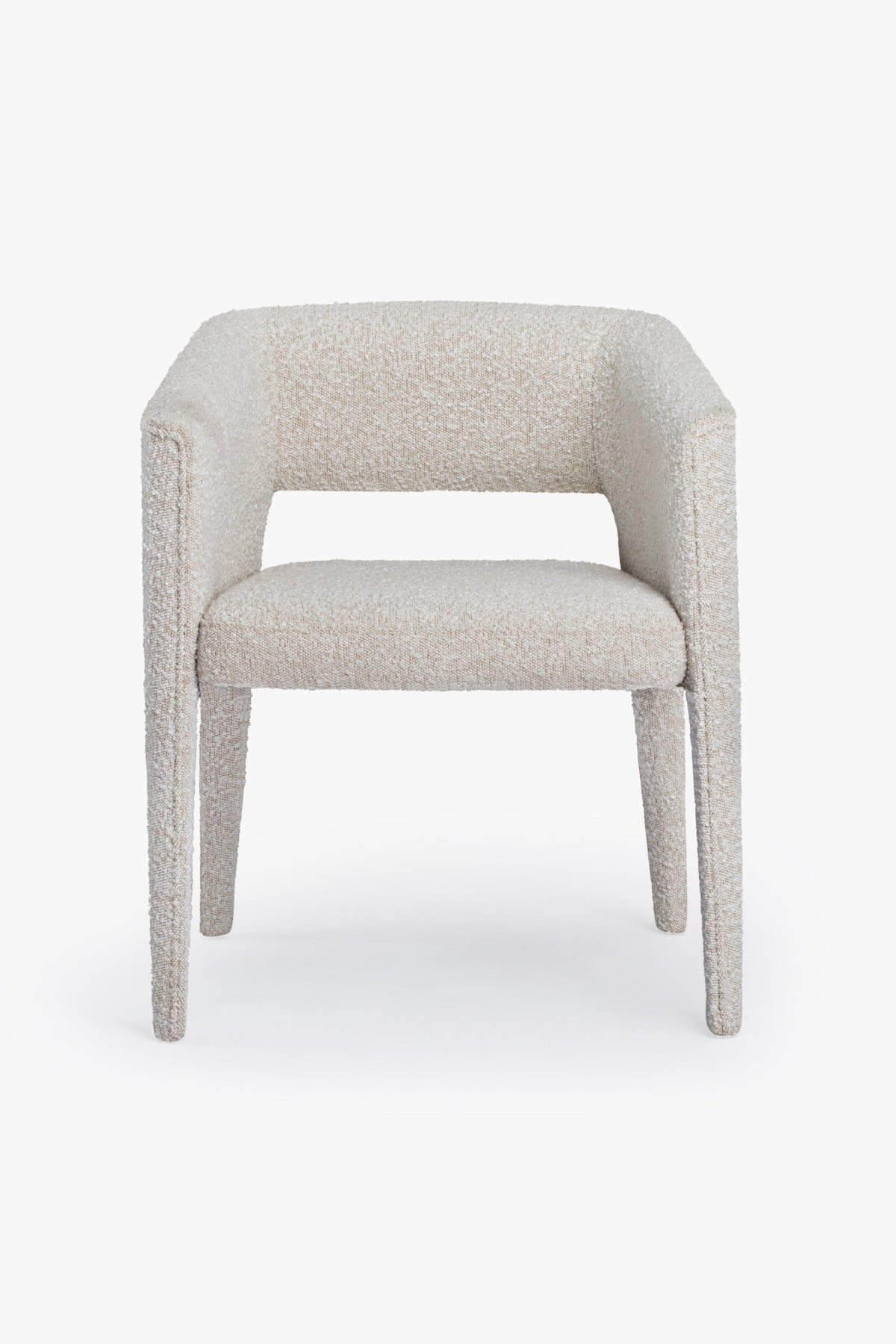 Nico Dining Armchair - Ivory Boucle