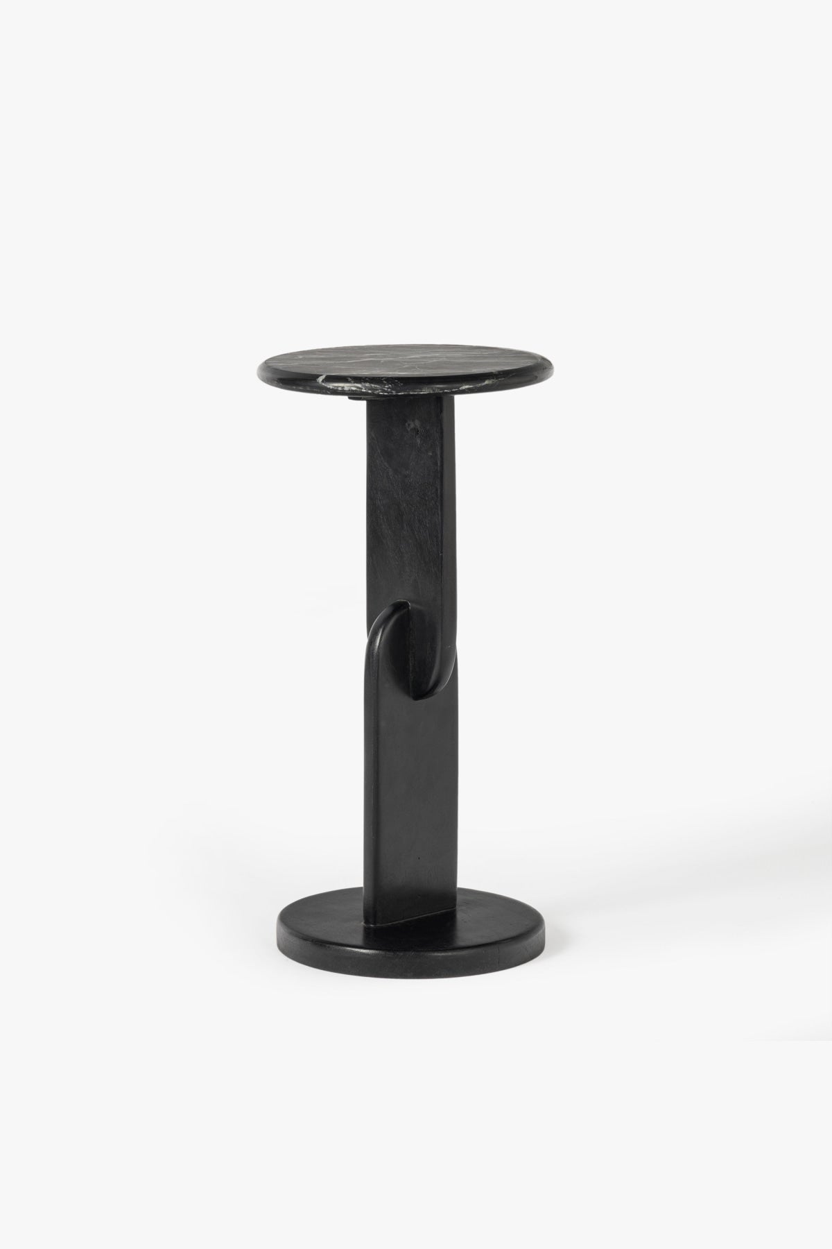 Delaney Drink Table -Black Marble / Acacia