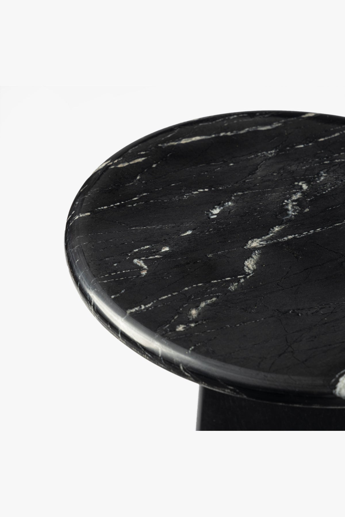 Delaney Drink Table -Black Marble / Acacia