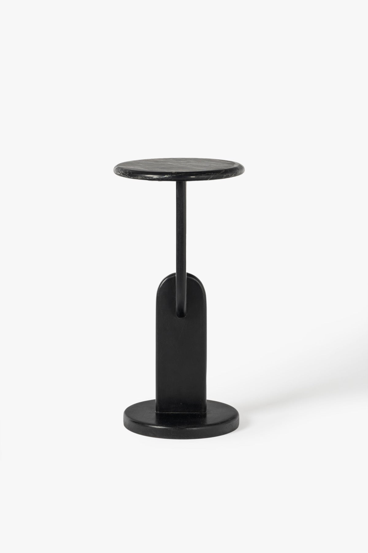 Delaney Drink Table -Black Marble / Acacia