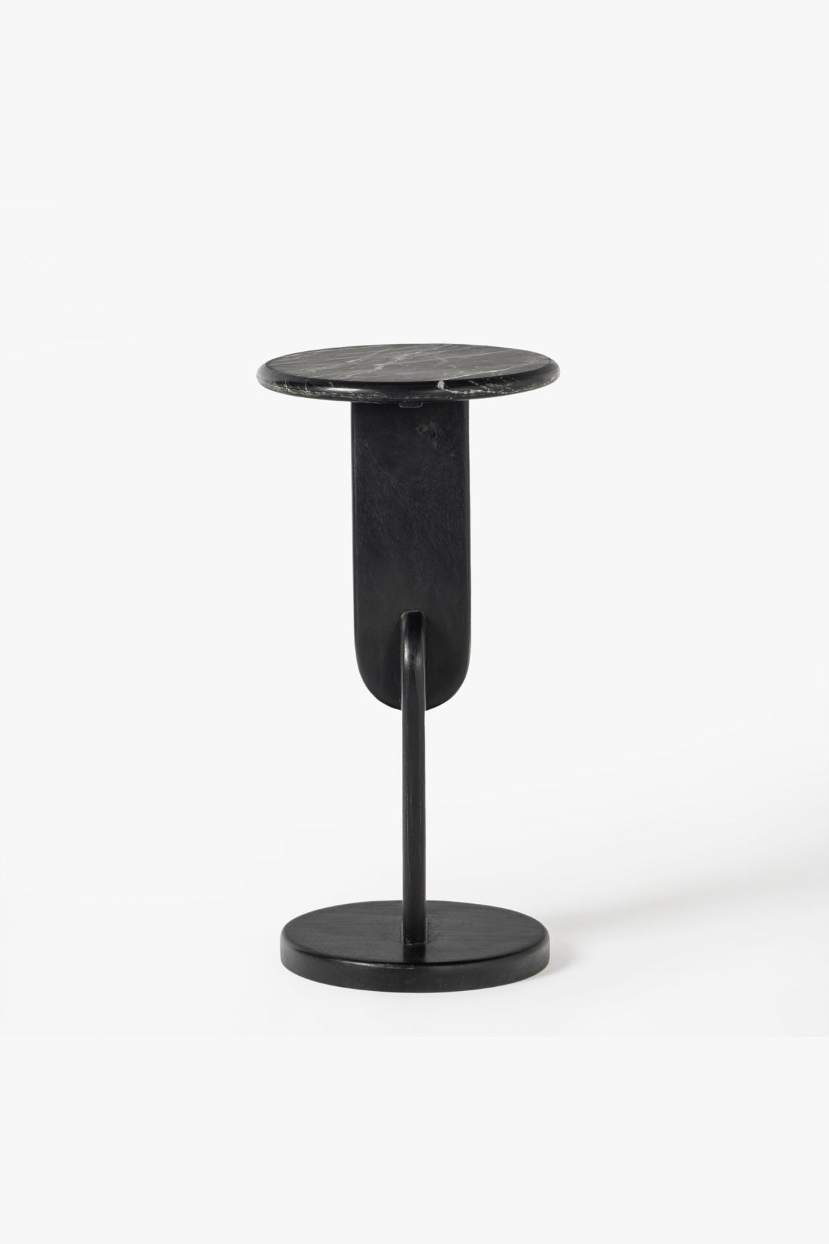 Delaney Drink Table -Black Marble / Acacia