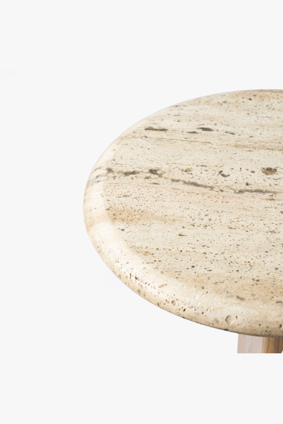 Delaney Drink Table - Oak / Travertine