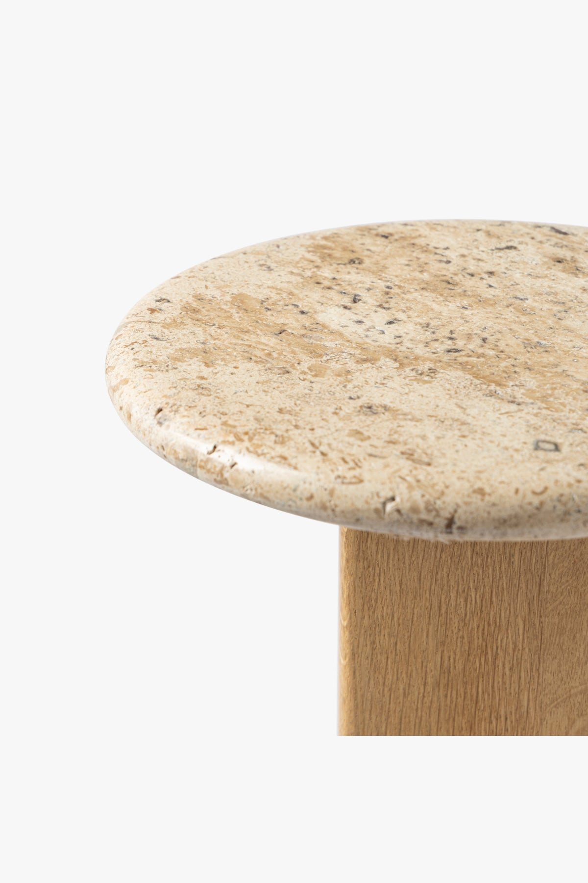 Delaney Drink Table - Oak / Travertine