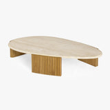 Bakari Oak & Travertine Coffee Table