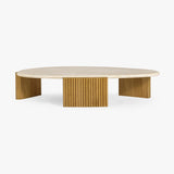 Bakari Oak & Travertine Coffee Table