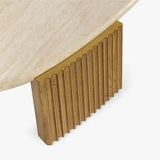 Bakari Oak & Travertine Coffee Table