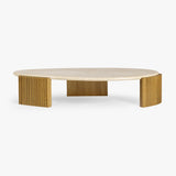 Bakari Oak & Travertine Coffee Table