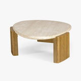 Bakari Oak & Travertine Coffee Table