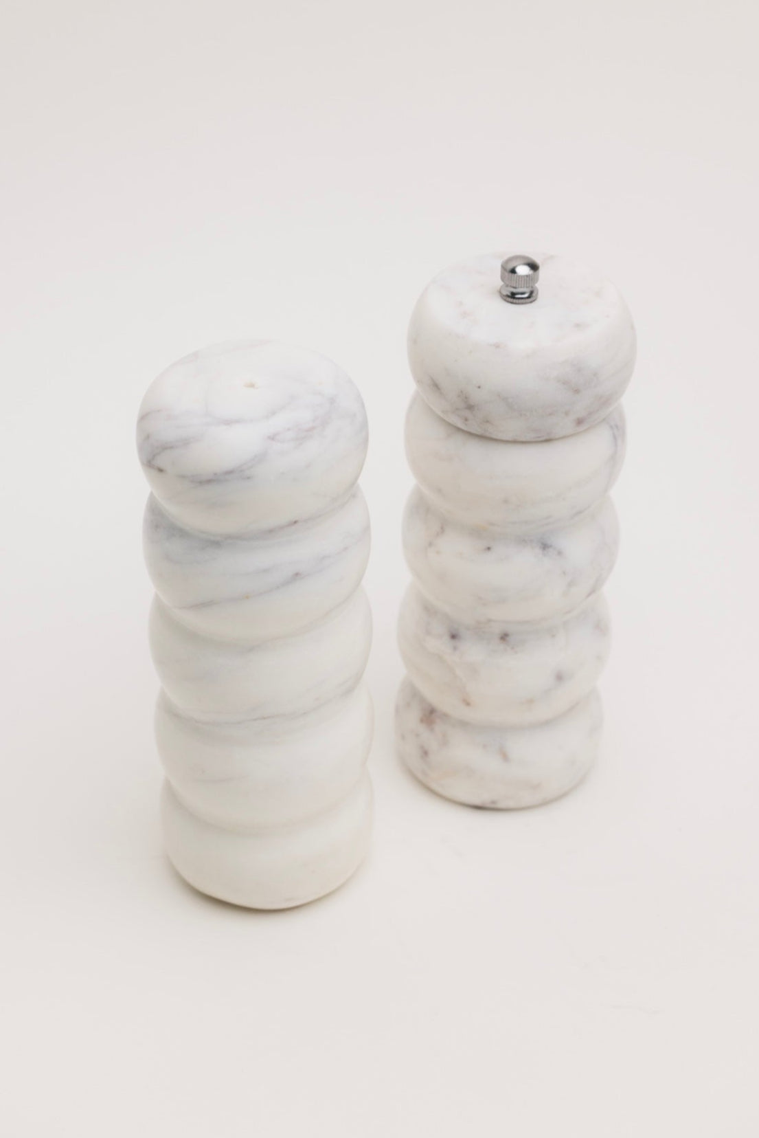 Quinto Marble Salt + Pepper Mill Set - THELIFESTYLEDCO Shop