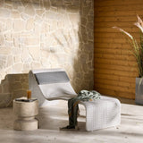 Paige Outdoor Woven Chaise - Brushed Grey