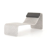 Paige Outdoor Woven Chaise - Brushed Grey