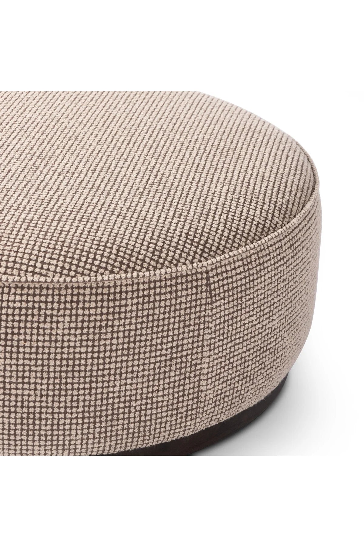 Sinclair Large Round Ottoman - Taupe