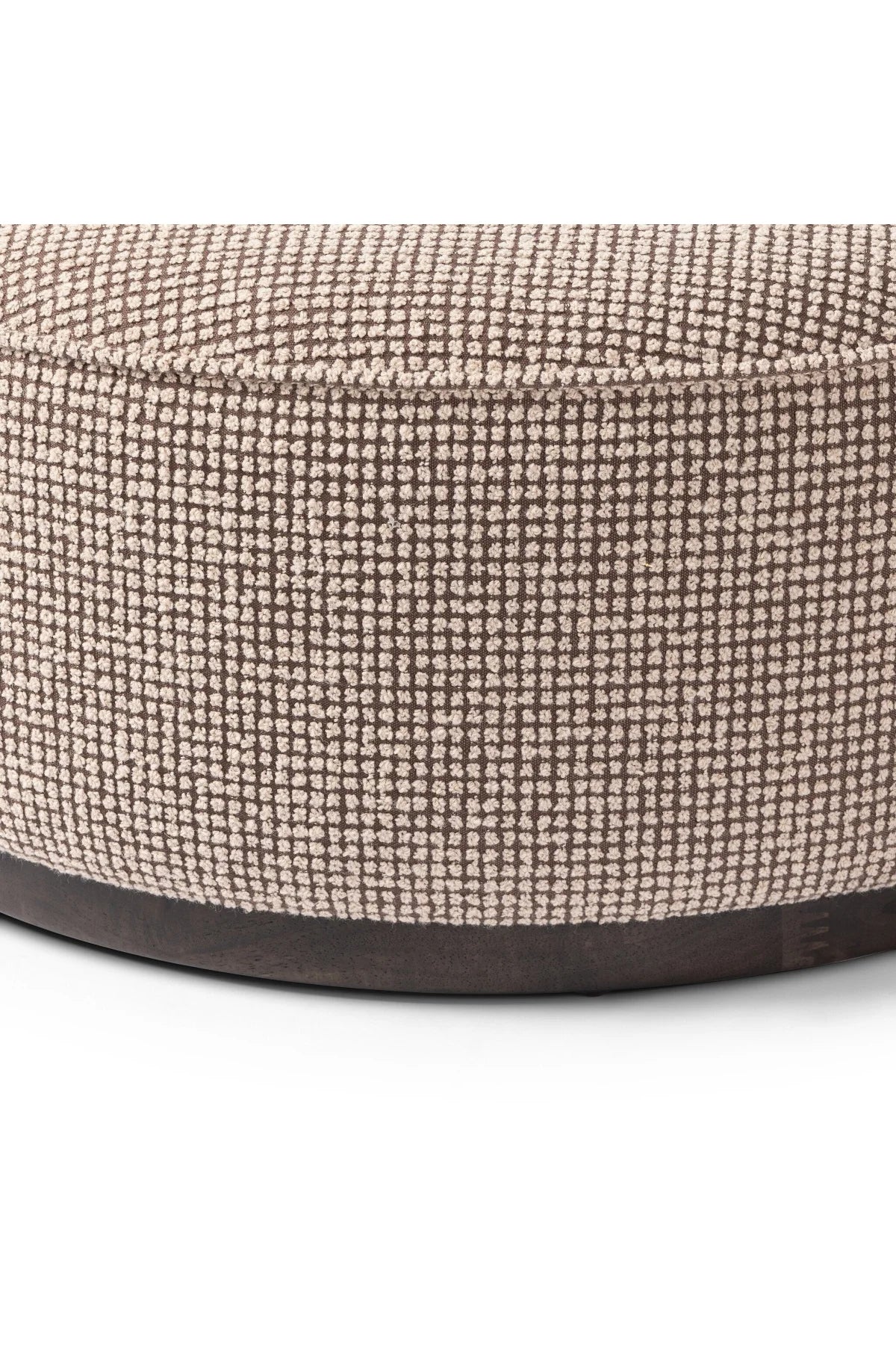 Sinclair Large Round Ottoman - Taupe