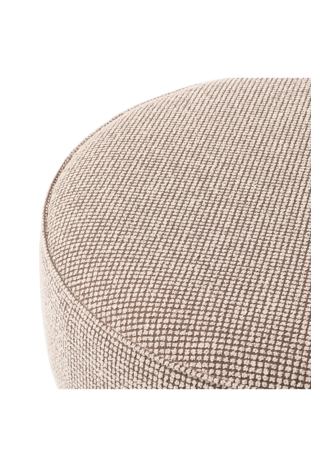 Sinclair Large Round Ottoman - Taupe