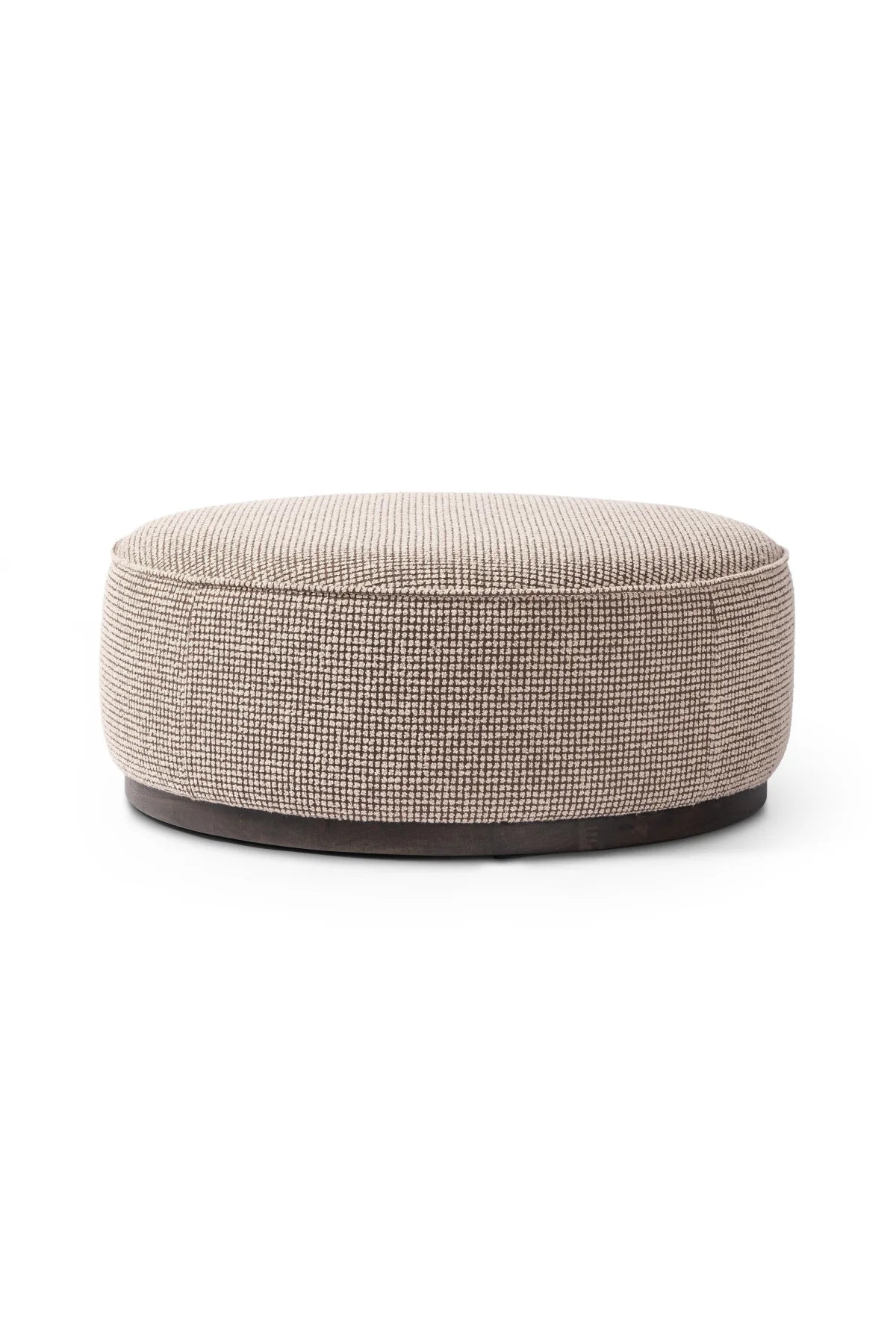 Sinclair Large Round Ottoman - Taupe