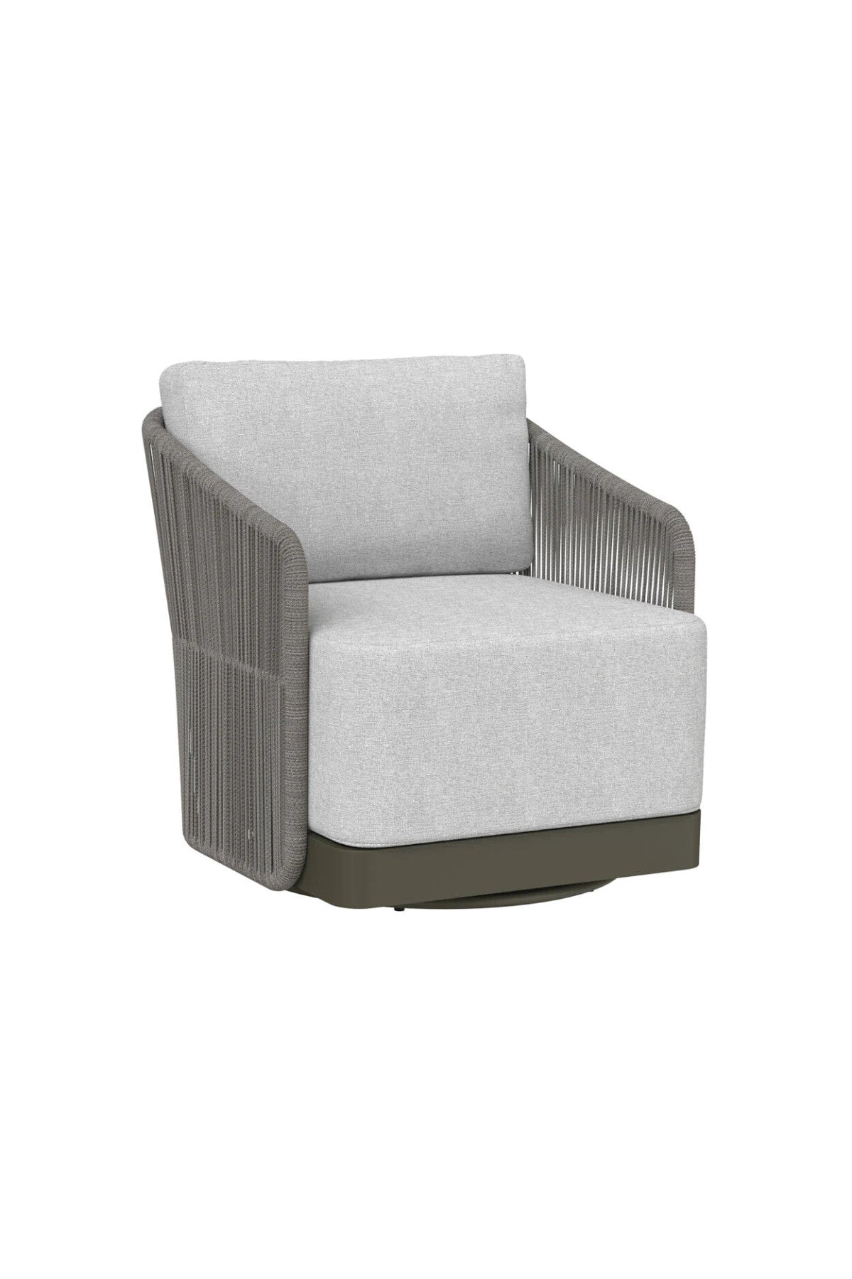 Alaric Outdoor Swivel Armchair- Warm Grey