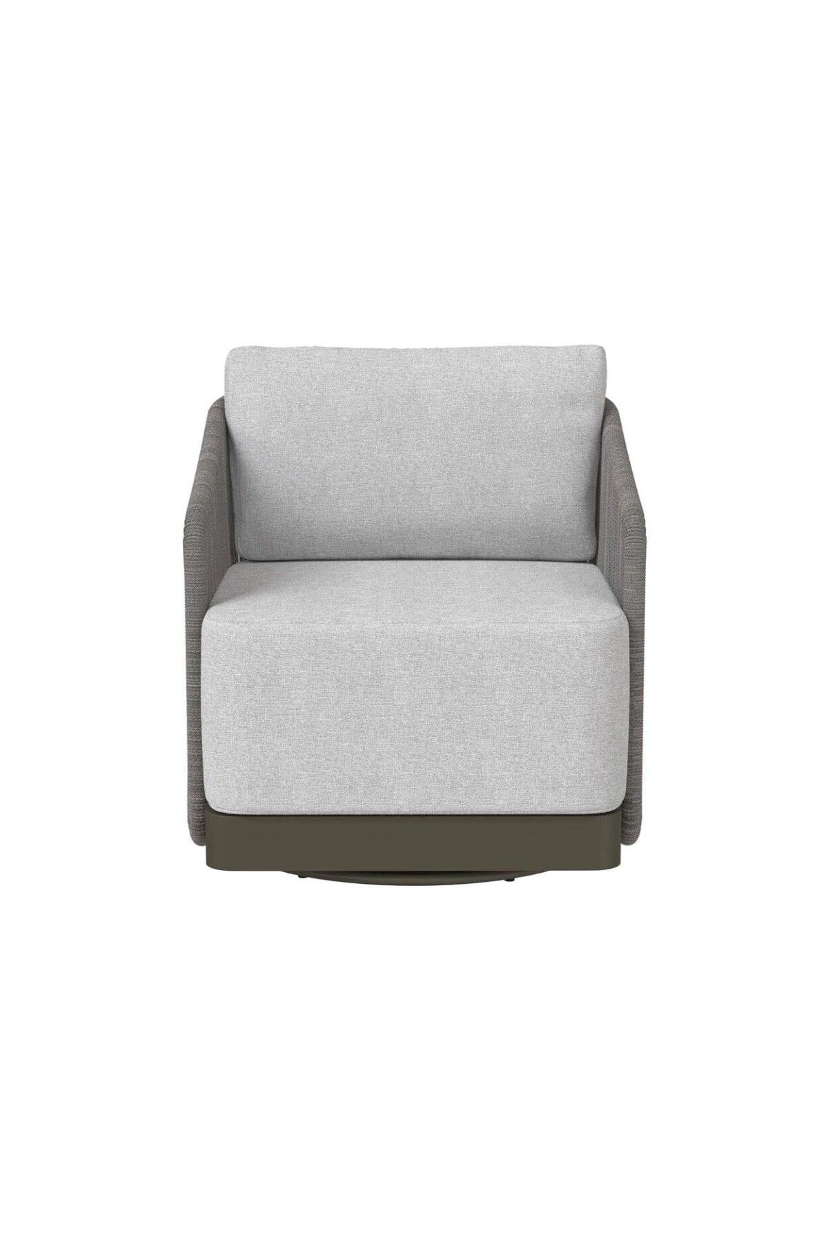 Alaric Outdoor Swivel Armchair- Warm Grey