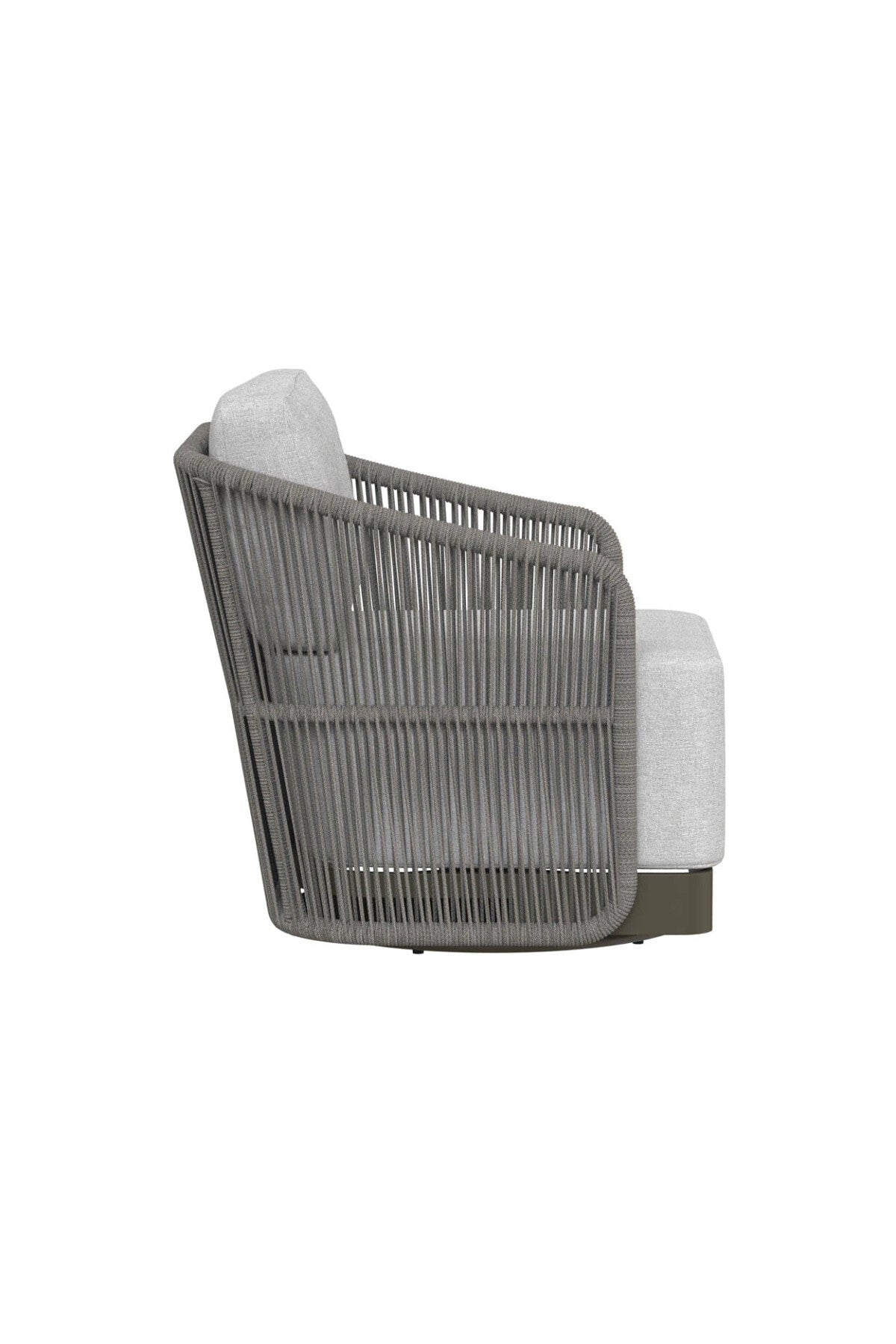 Alaric Outdoor Swivel Armchair- Warm Grey