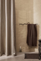 Chambray Shower Curtain - Sand/Black