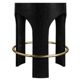 Bocceli Velvet Counter Stool - Black Finish