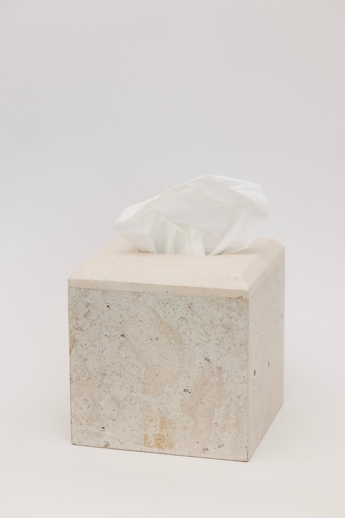 Santana Travertine Tissue Box