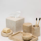 Santana Travertine Tissue Box