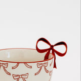 Bow Drink Accessory - Red - Set of 8