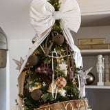 Oversized Velvet Bow - Cream