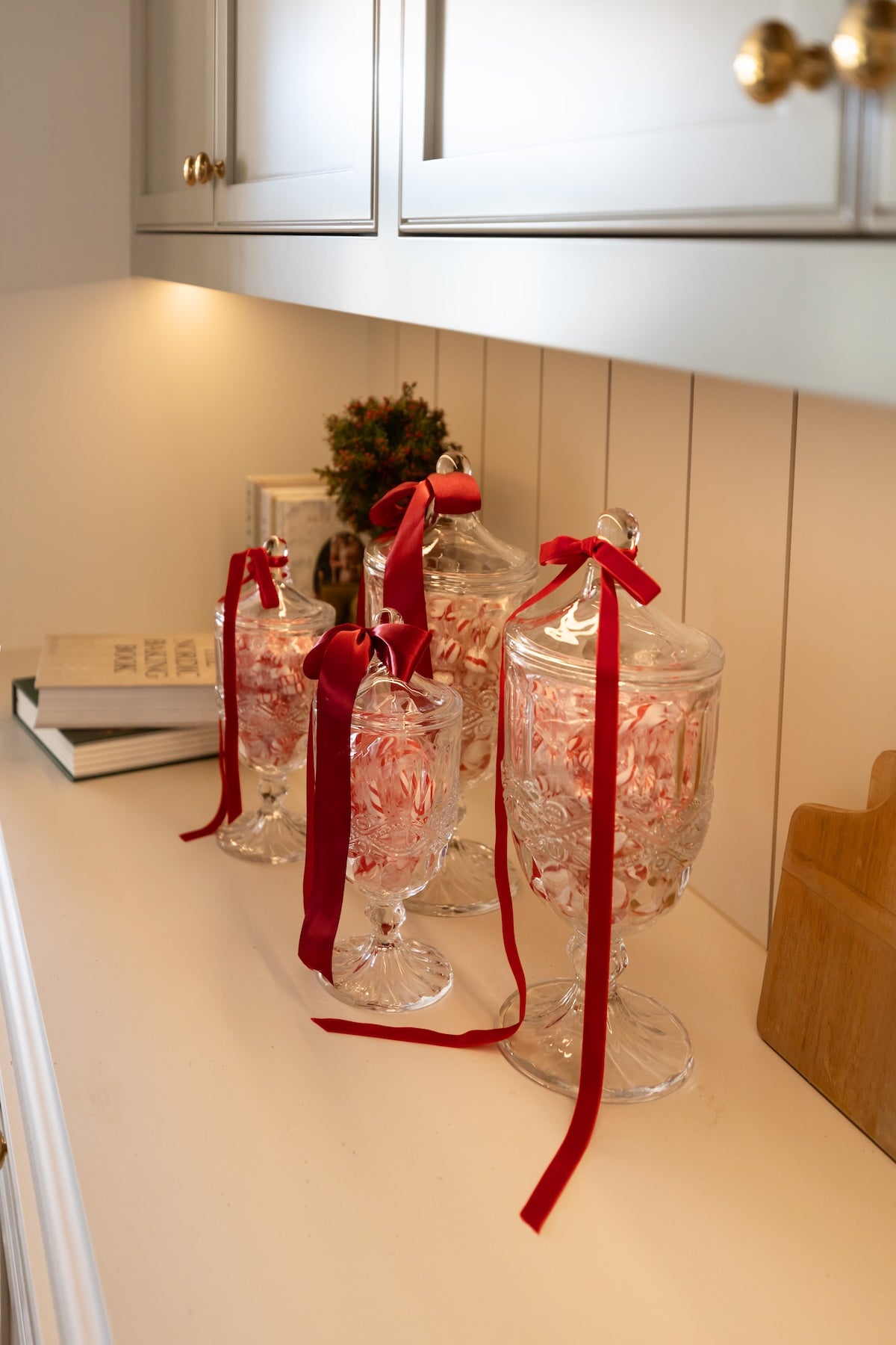 Glass Urns with Lids - Set of 2