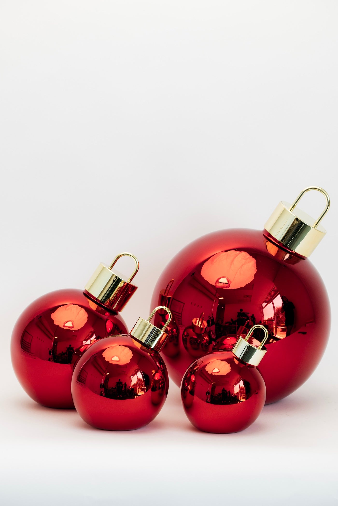 Shimmer LED Ornament - Crimson - 4 Sizes