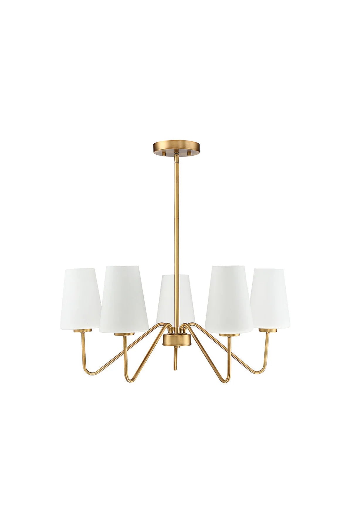 Gracy 5-Light Chandelier - Natural Brass