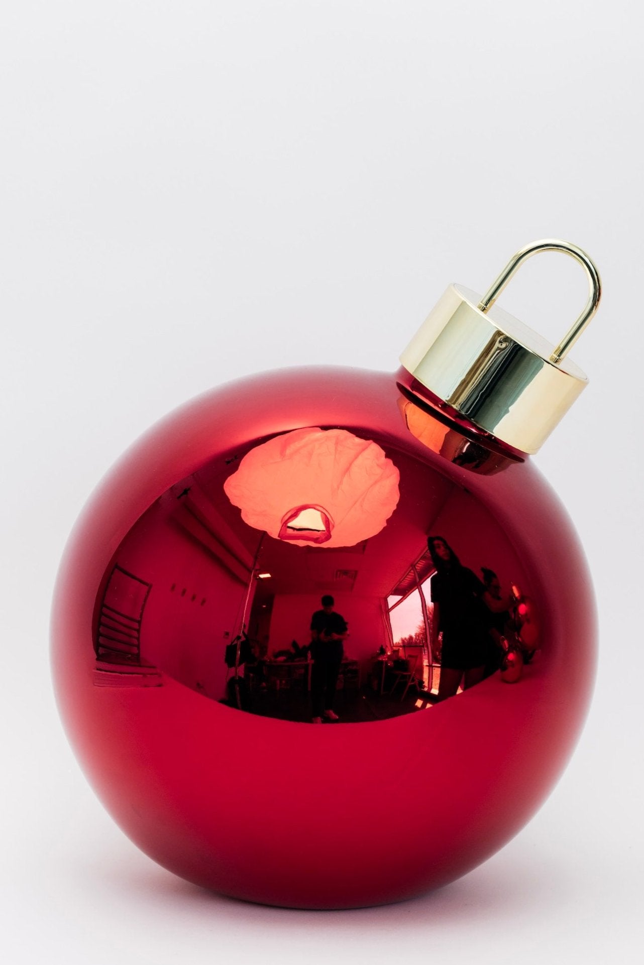 Shimmer LED Ornament - Crimson - 4 Sizes